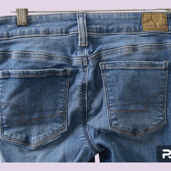 American Eagle Outfitters next level stretch skinny kick in blue size 6. - Picture 3 of 10